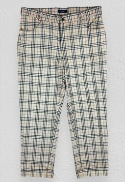 Burberry London Nova Check Trousers Cotton Mens W38 L30