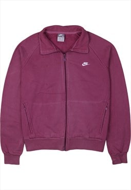 Vintage 90's Nike Sweatshirt Swoosh Zip Up Purple XLarge