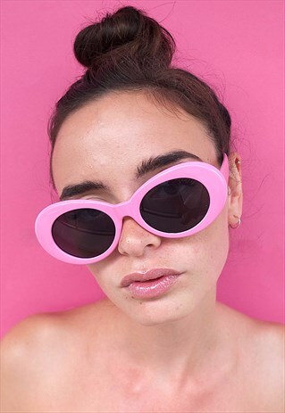 PINK OVAL SUNGLASSES