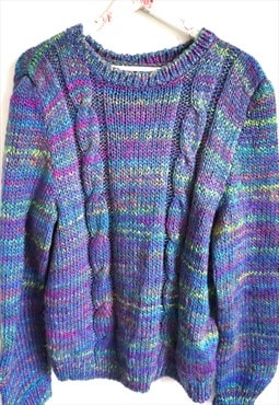 Vintage 90s Colorful Sweater  Jumper Pullover