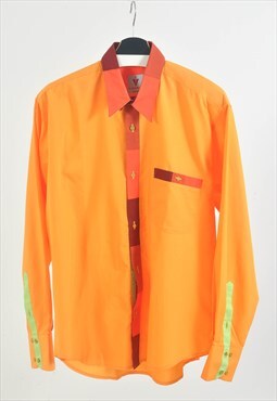 Vintage 00s long sleeve shirt in orange 