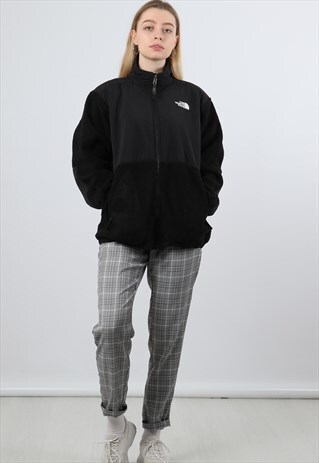 VINTAGE THE NORTH FACE BLACK ZIPPED FLEECE