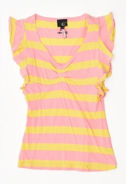 Vintage Just Cavalli T-Shirt Top Stripes Pink