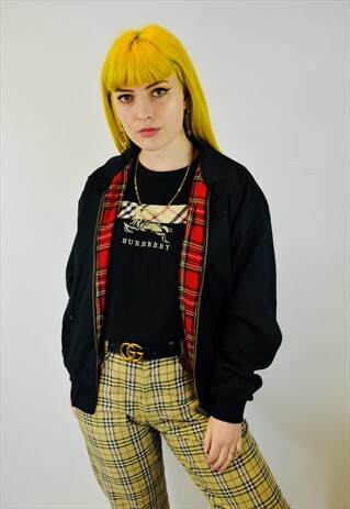 VINTAGE WARRIOR BLACK HARRINGTON JACKET