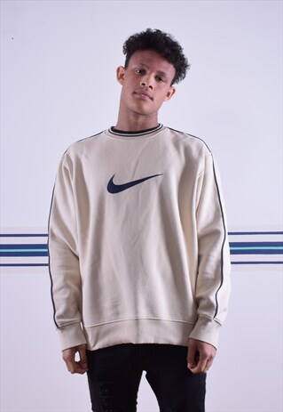 BEIGE NIKE EMBROIDERED SWEATSHIRT