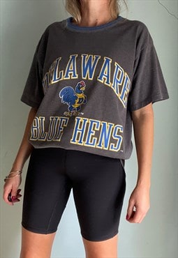 Vintage Delaware Blue Hens Motif T-Shirt