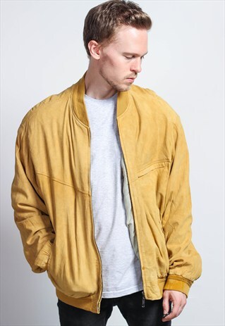 VINTAGE OVERSIZED SUEDE BOMBER JACKET