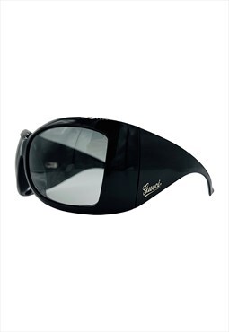 Gucci Sunglasses Oversized Shield Ski Black 2961  Vintage