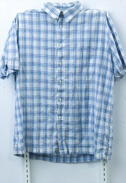 vintage blue burton checked shirt