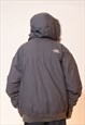 VINTAGE THE NORTH FACE HYVENT HOODED PADDED FUR JACKET 