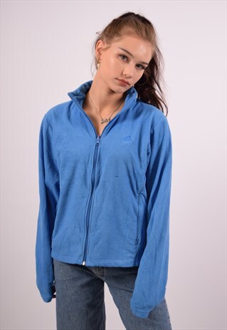 VINTAGE ADIDAS FLEECE JACKET BLUE