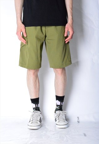 VINTAGE 90S KHAKI CARGO SHORTS