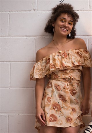 VINTAGE FRILLY BARDOT DRESS
