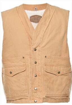 Vintage Woolrich Brown Workwear Waistcoat - XL