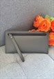 GREY FLAT CLUTCH COIN PURSE