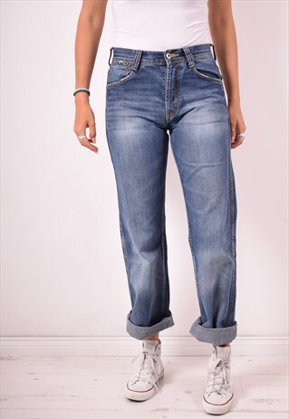 TOMMY HILFIGER WOMENS VINTAGE JEANS W28 L31 BLUE 90S