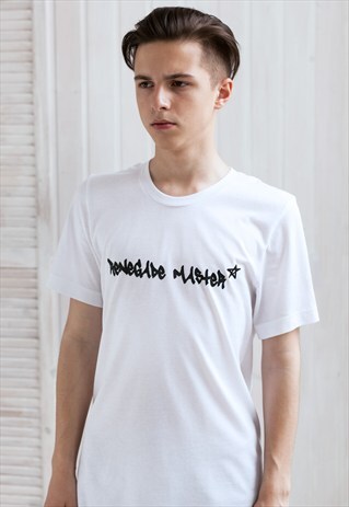 RENEGADE MASTER T SHIRT - HIP HOP RETRO WHITE TYPO