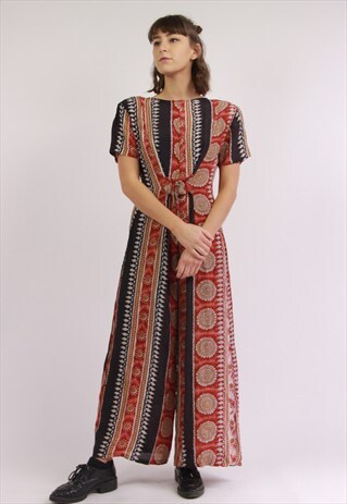 VINTAGE PATTERNED JUMPSUIT