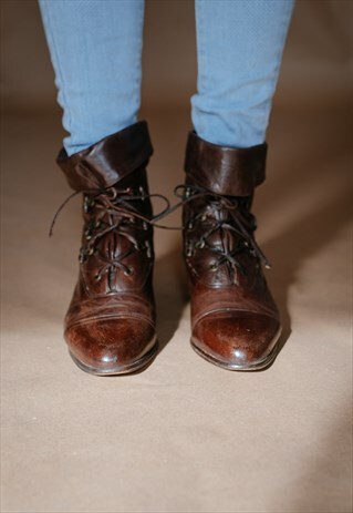 VINTAGE 70S BOHO ANKLE BOOTS