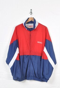 Vintage Festival Windbreaker Block Colour Jacket XL