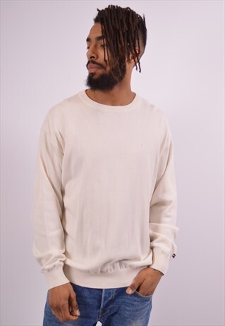 VINTAGE TOMMY HILFIGER JUMPER SWEATER WHITE