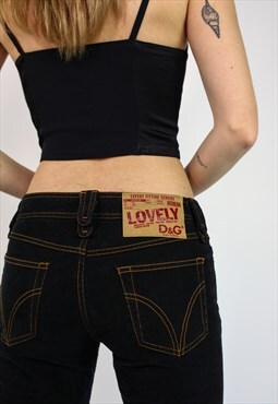 Vintage Y2K Dolce Gabbana Low Rise Jeans Corduroy Pants 