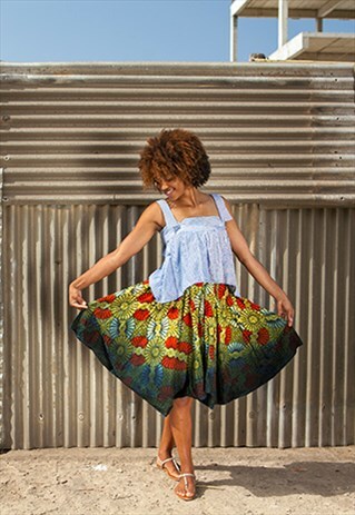 AFRICAN FABRIC CIRCLE SKIRT