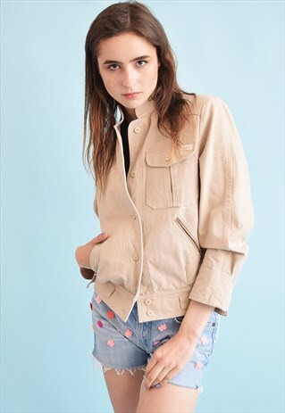 90'S RETRO NEUTRAL DENIM TEEN OVERSIZED JACKET TOP