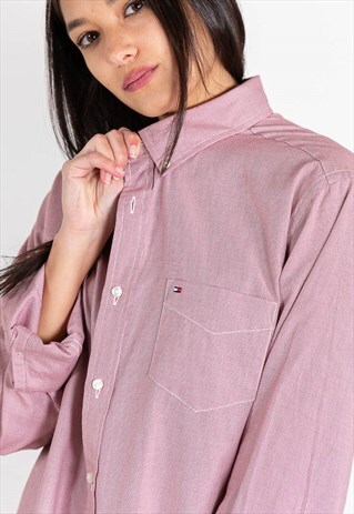 VINTAGE 80S TOMMY HILFIGER CLASSIC SHIRT / S8562