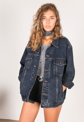 VINTAGE 80S WRANGLER DENIM TRUCKER / C401