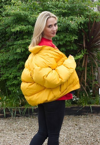 VINTAGE 90'S YELLOW RALPH LAUREN PUFFER BOMBER