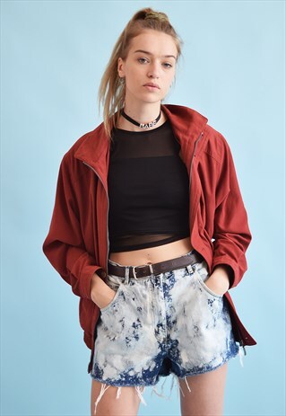 90'S RETRO FESTIVAL OVERSIZED BOMBER JACKET TOP