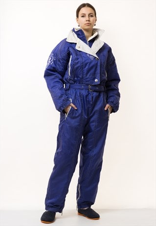 Overall Blue Ski Suit M Womens Ski Suit Womens Clothing 4822