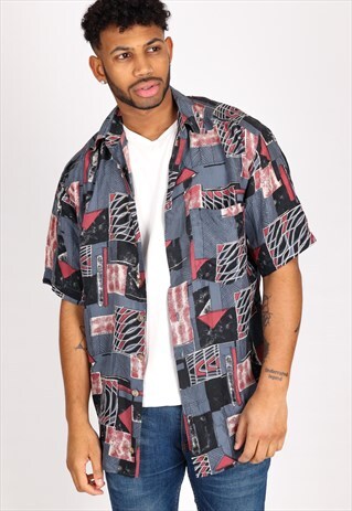 VINTAGE PATTERN SHIRT NS460