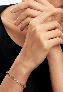 Women's Essential 5mm Oval Link Chain Bracelet - Gold