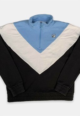 Fila, Pants, Fila Classic Fleece Logo Jogger Black Large Embroidered