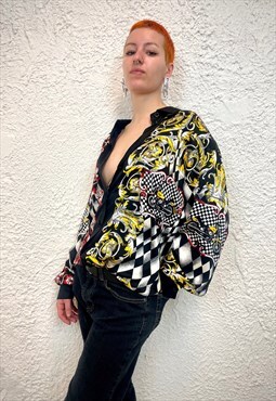 Vintage ESCADA early 90s silky baroque blouse