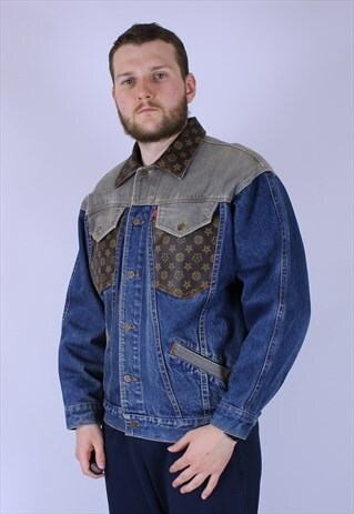 90S VINTAGE REWORKED DENIM JACKET LEVIS LOUIS VUITTON