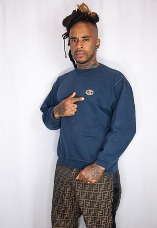 CHAMPION BLUE VINTAGE SWEATSHIRT