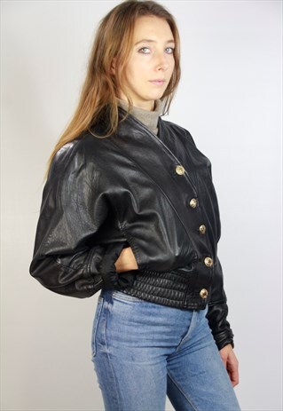 CROPPED LEATHERJACKET / 80S LEATHERJACKET