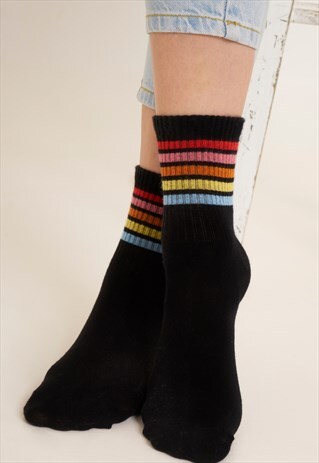 SUBDUED BLACK RAINBOW SOCKS