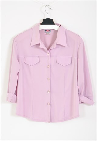 VINTAGE 80'S LILAC BLOUSE