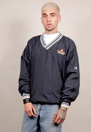 90'S CHAMPION PITTSBURG VINTAGE NAVY OVERSIZED SWEATER