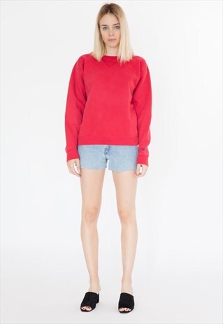 90S BRIGHT RED OVERSIZED SWEATER