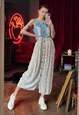 SLEEVELESS FLORAL MAXI DRESS WITH DENIM TOP, SUN DRESS