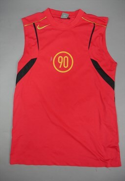 Vintage Nike Total 90 Vest in Red with Embroidered Logo