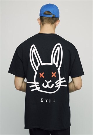 EVIL BUNNY BACK PRINT TEE