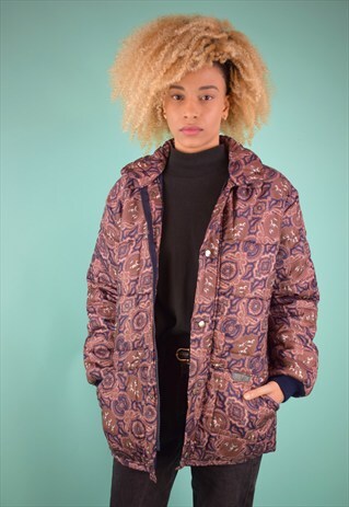 VINTAGE 90'S PATTERNED PADDED JACKET