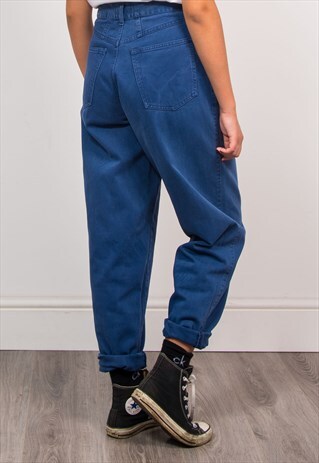 VINTAGE 90'S DARK BLUE MOM HIGH WAIST JEANS