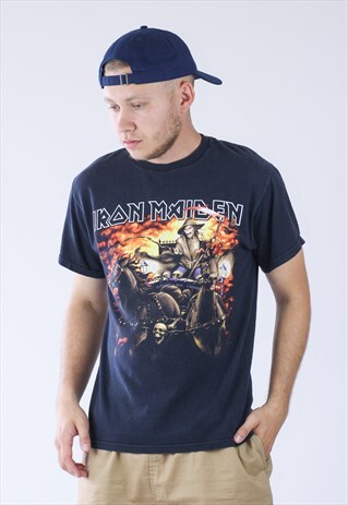 2005 VINTAGE MENS IRON MAIDEN TOUR GRAPHIC T-SHIRT BANDS TEE